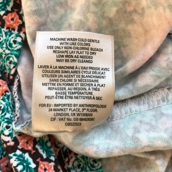 Anthropologie Maeve Floral Lilt Mock Swing Dress Pockets Sleeveless - Picture 13 of 14